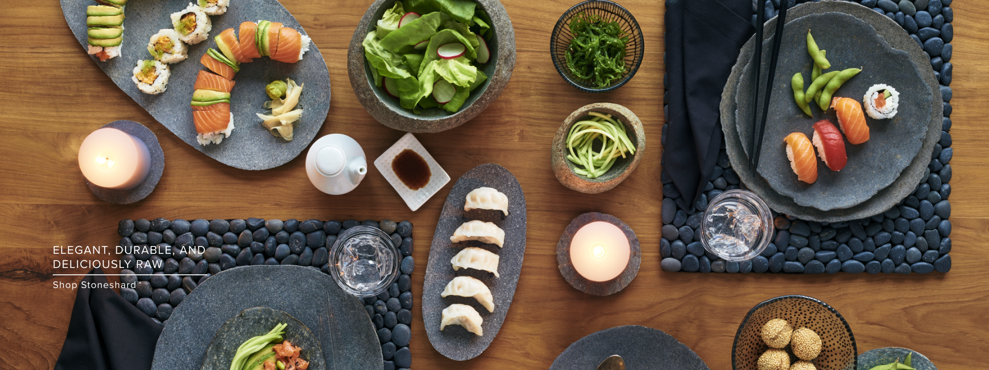 Stoneshard Collection | dinnerware collection hero image | Made with natural materials from all over the world | texxture home