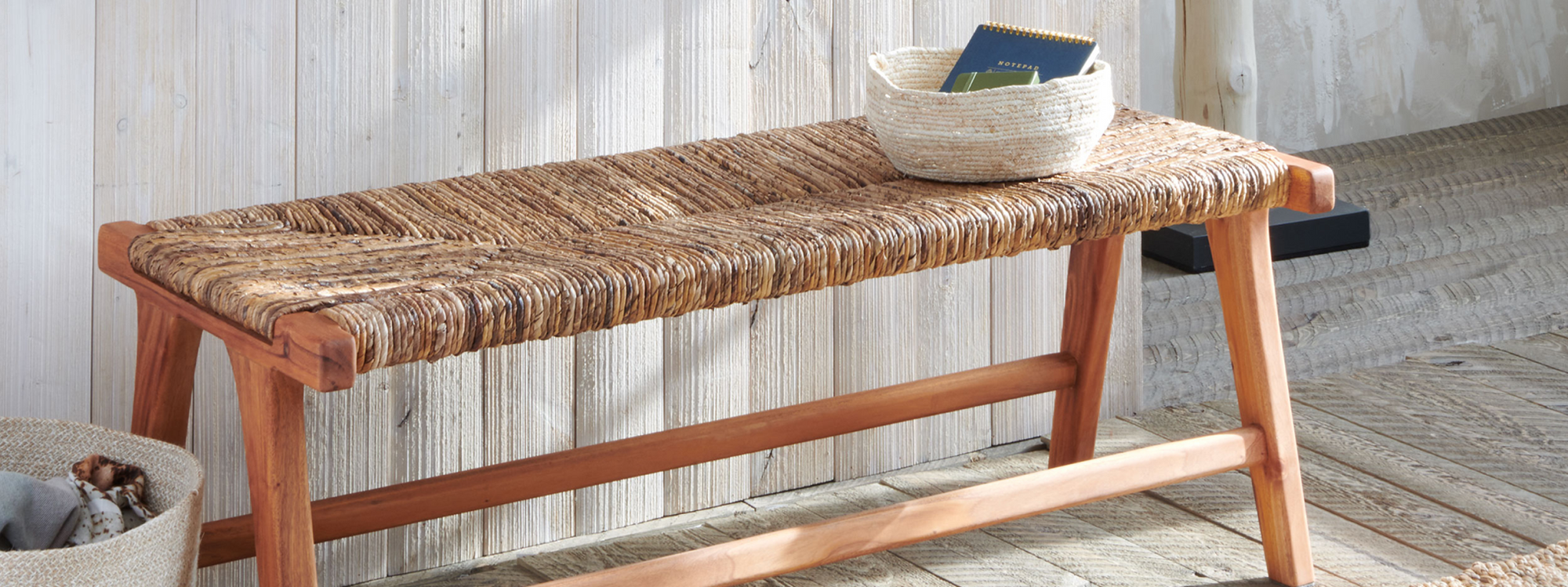 stools and benches collection hero image | Made with natural materials from all over the world | texxture home