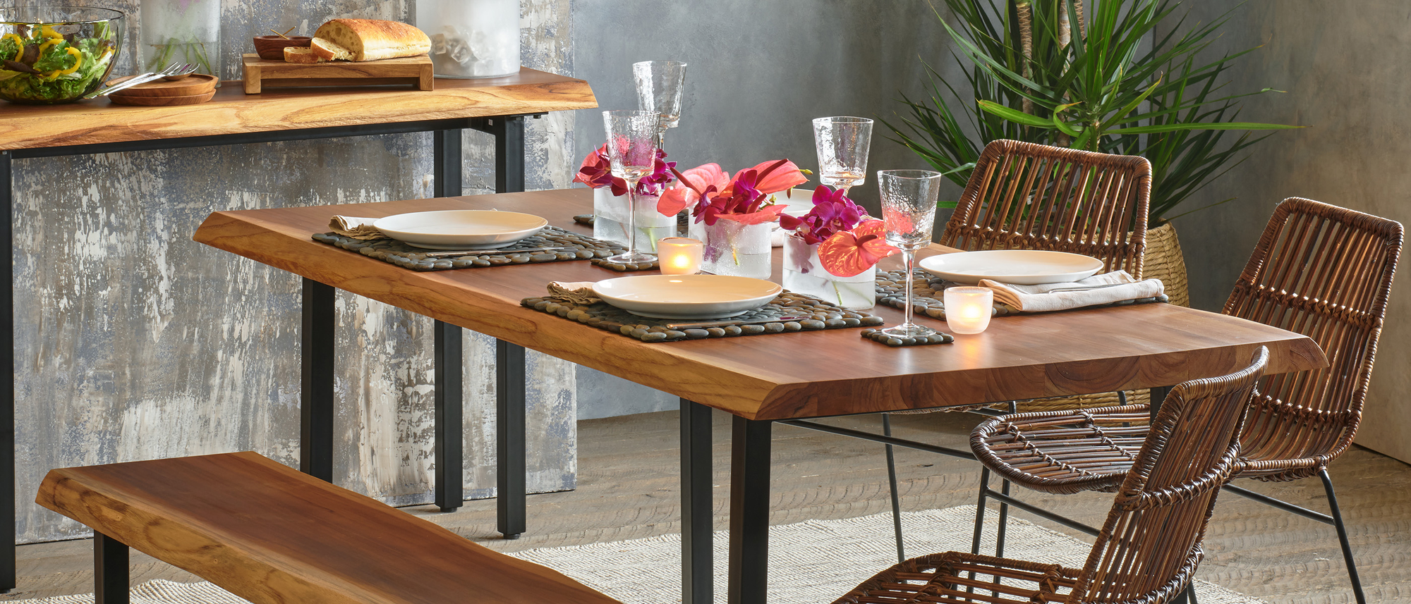 Pietra Collection | tables collection hero image | Made with natural materials from all over the world | texxture home