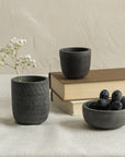 Hasten™ carved stoneware (4.3 dia x 1.9)