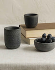 Hasten™ carved stoneware (3 dia x 2.7in)