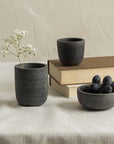 Hasten™ carved stoneware (3 dia x 2.7in)