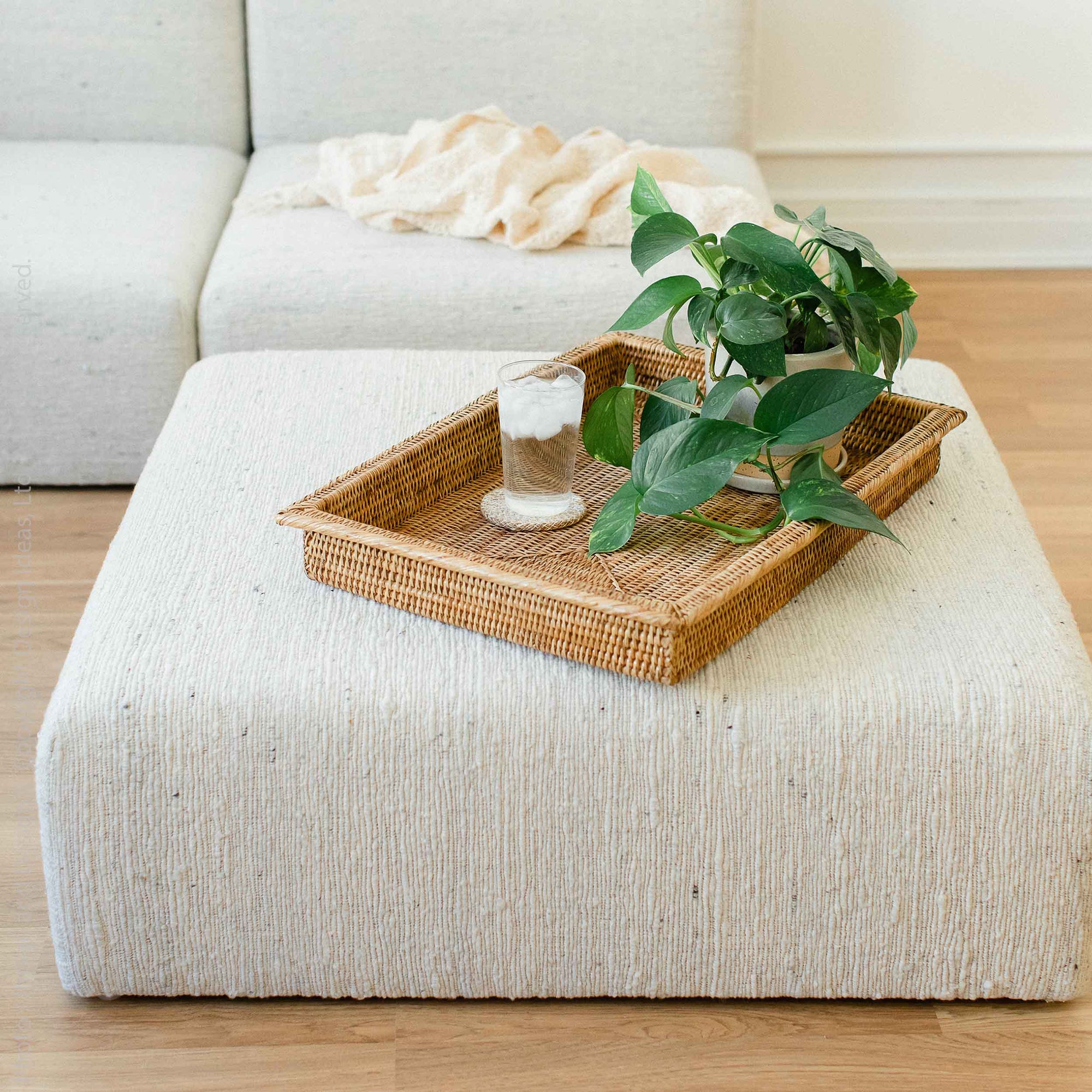 Avira™ Woven Cotton Ottoman