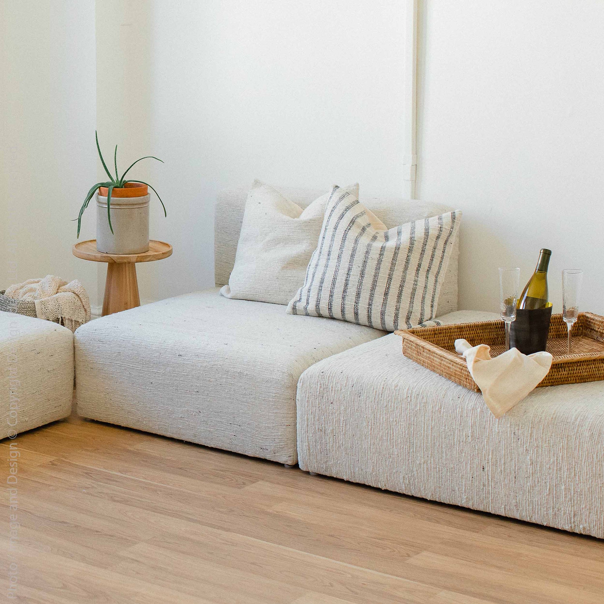 Avira™ Woven Cotton Ottoman