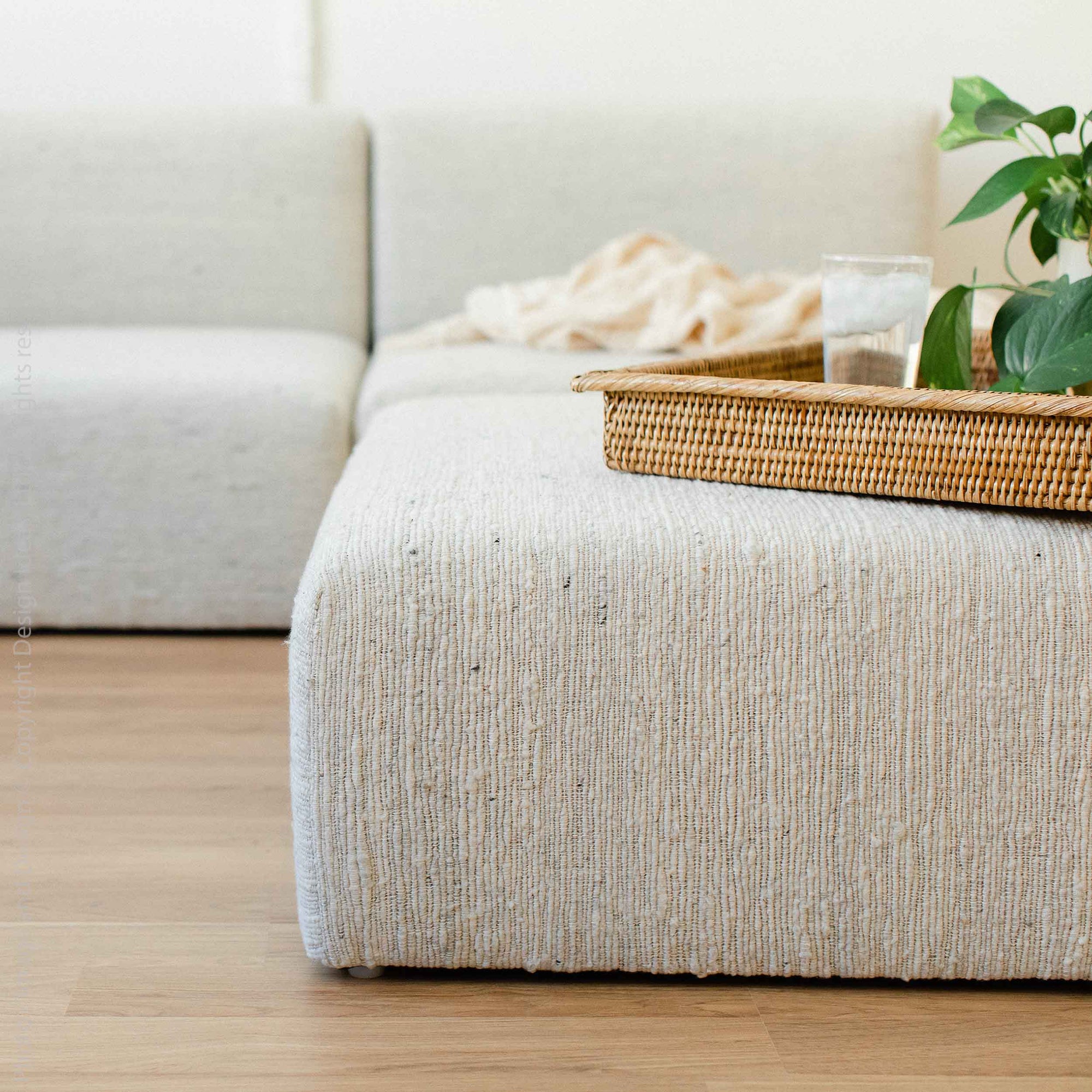 Avira™ Woven Cotton Ottoman