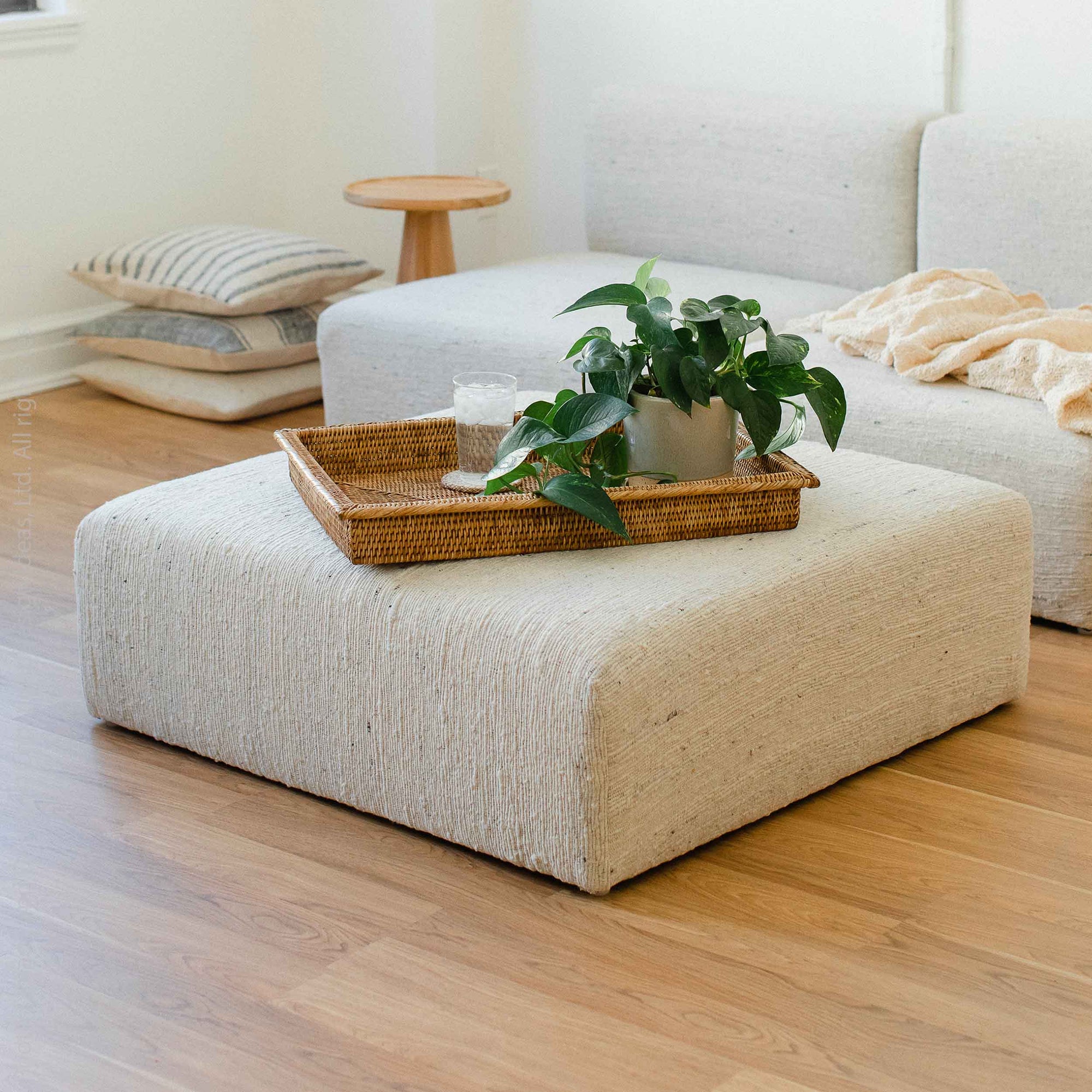 Avira™ Woven Cotton Ottoman