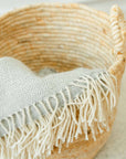 Maiz™ Woven Corn Husk Basket with Handles (11.8 in dia)