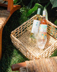 Mackinaw™ Large Hand Woven Palm and Metal Basket