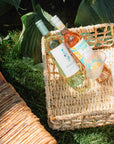 Mackinaw™ Large Hand Woven Palm and Metal Basket