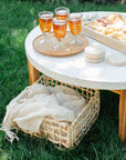 Mackinaw™ Large Hand Woven Palm and Metal Basket