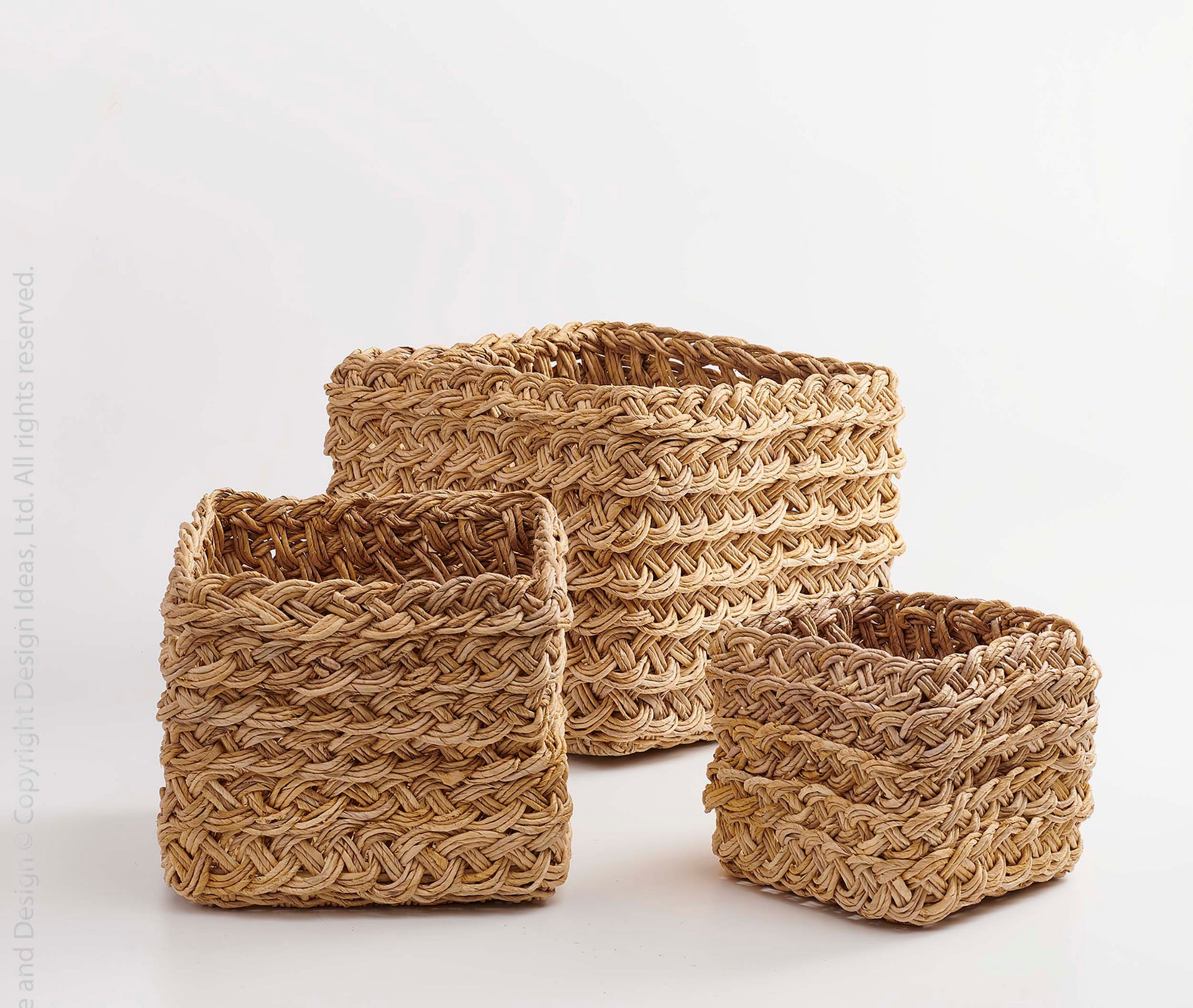 Savona™ Woven Abaca Basket (set of 3)