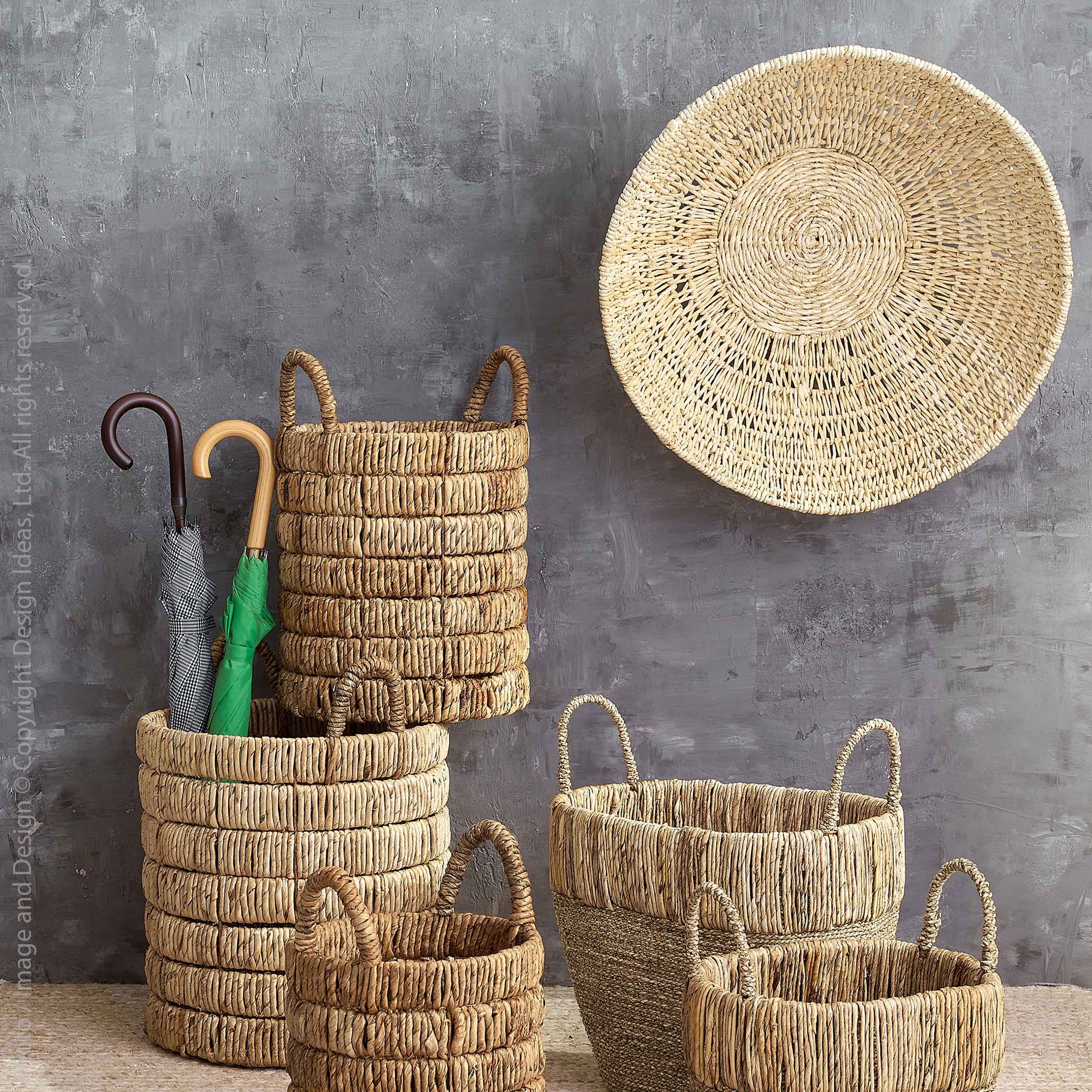 Mira™ Woven Abaca basket (set of 2)