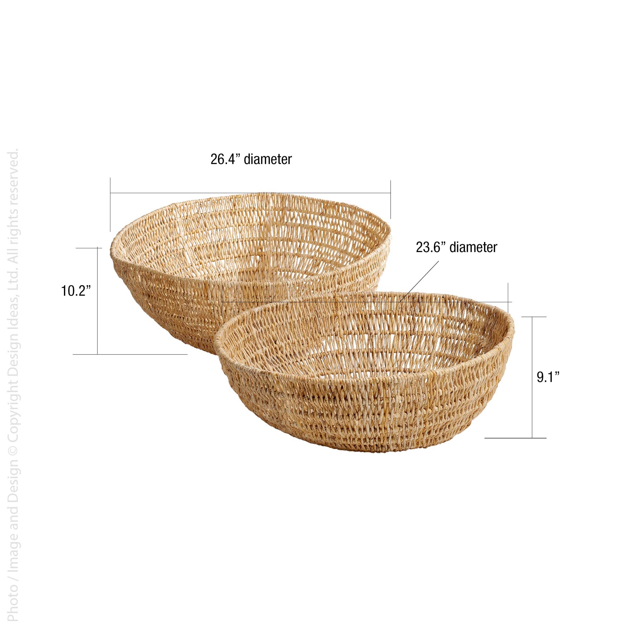 Mira™ Woven Abaca basket (set of 2)