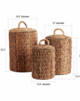 Lesina™ water hyacinth basket (set of 3)