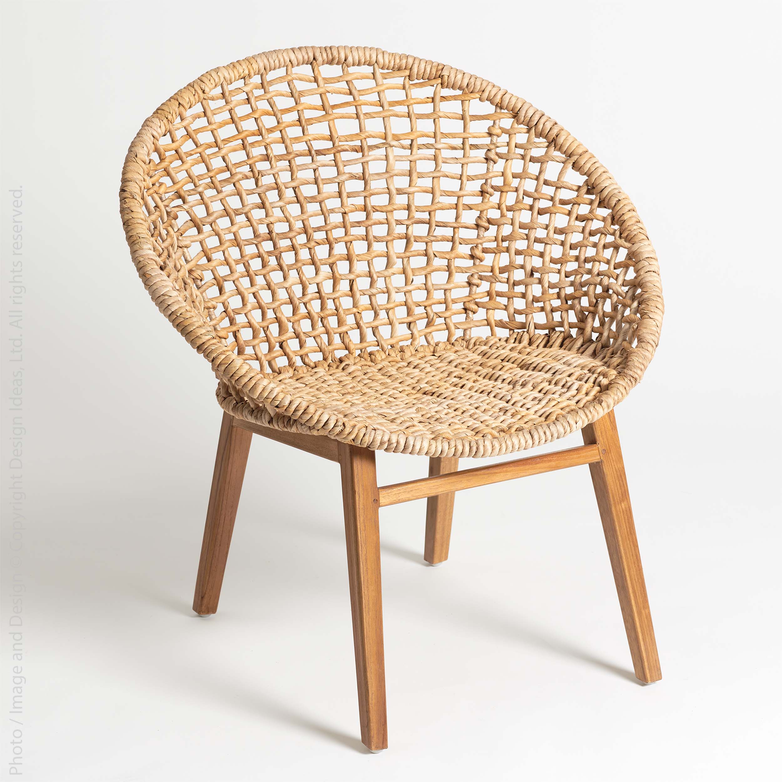 Paloma™ Abaca, wood and iron chair