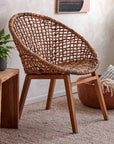 Paloma™ Abaca, wood and iron chair