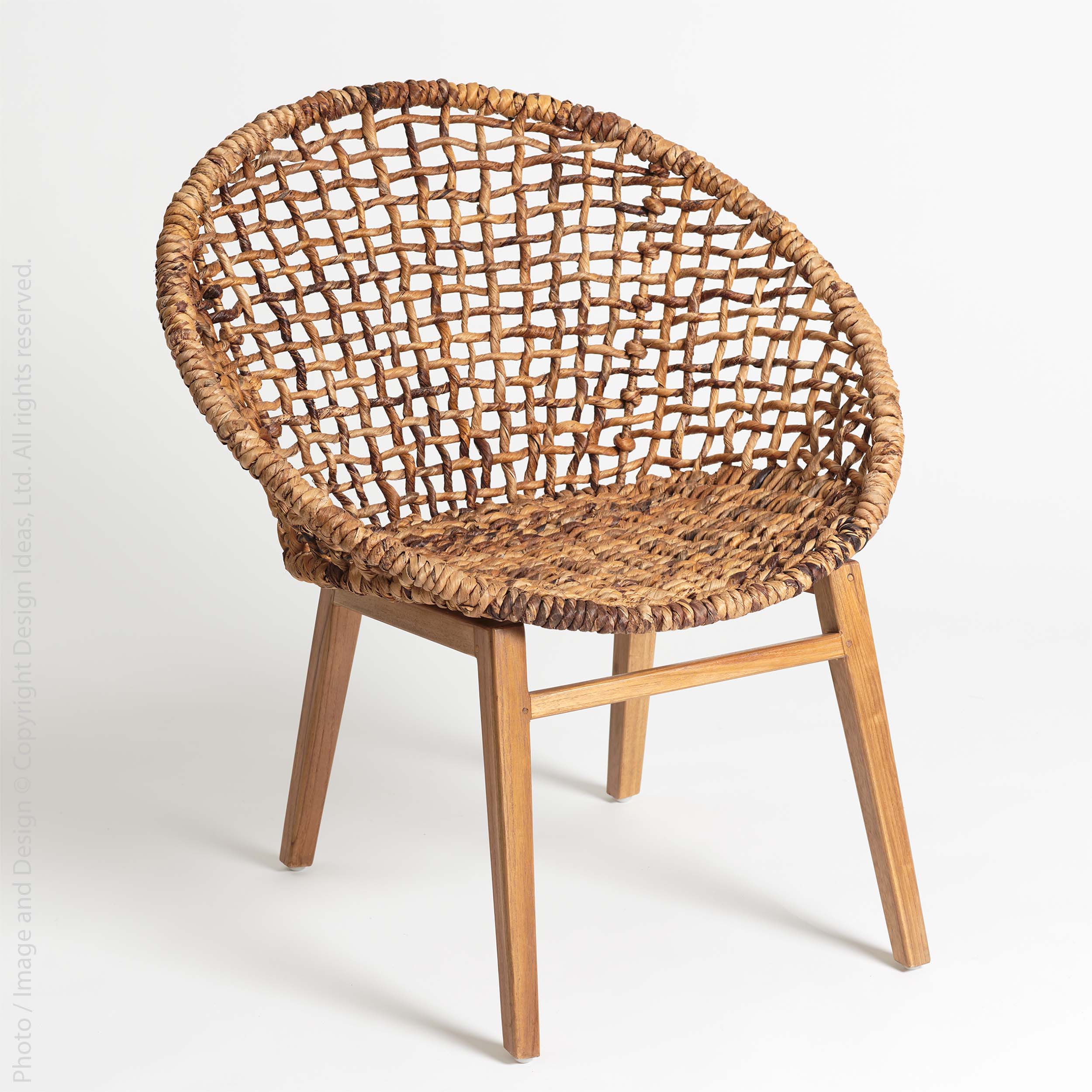 Paloma™ Abaca, wood and iron chair