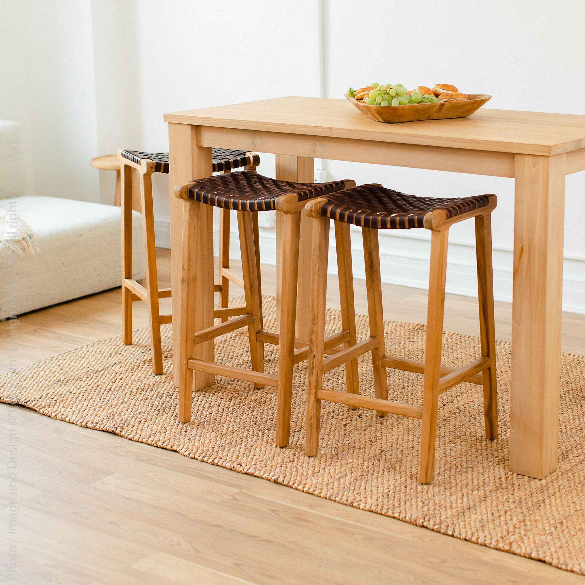 Visby™ Leather Bar Stool