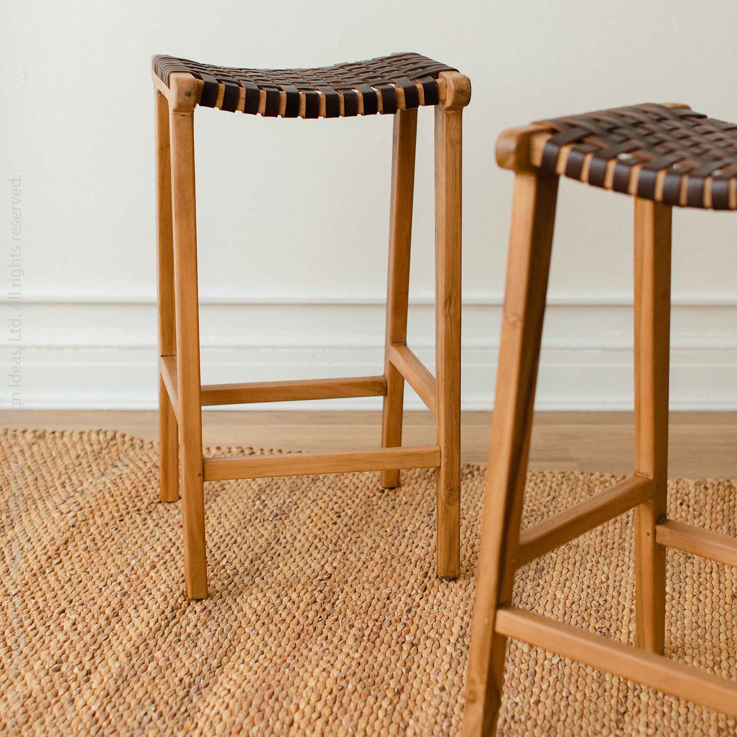 Visby Leather Bar Stool - texxture™