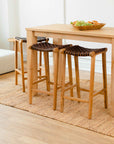 Visby™ Leather Bar Stool