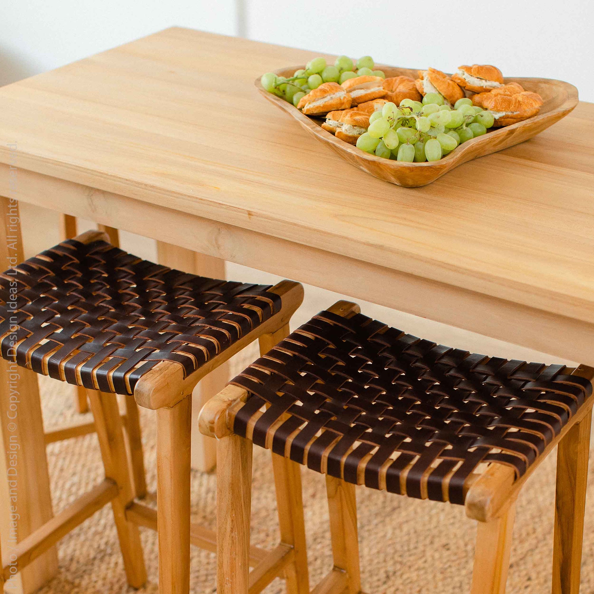 Visby™ Leather Bar Stool