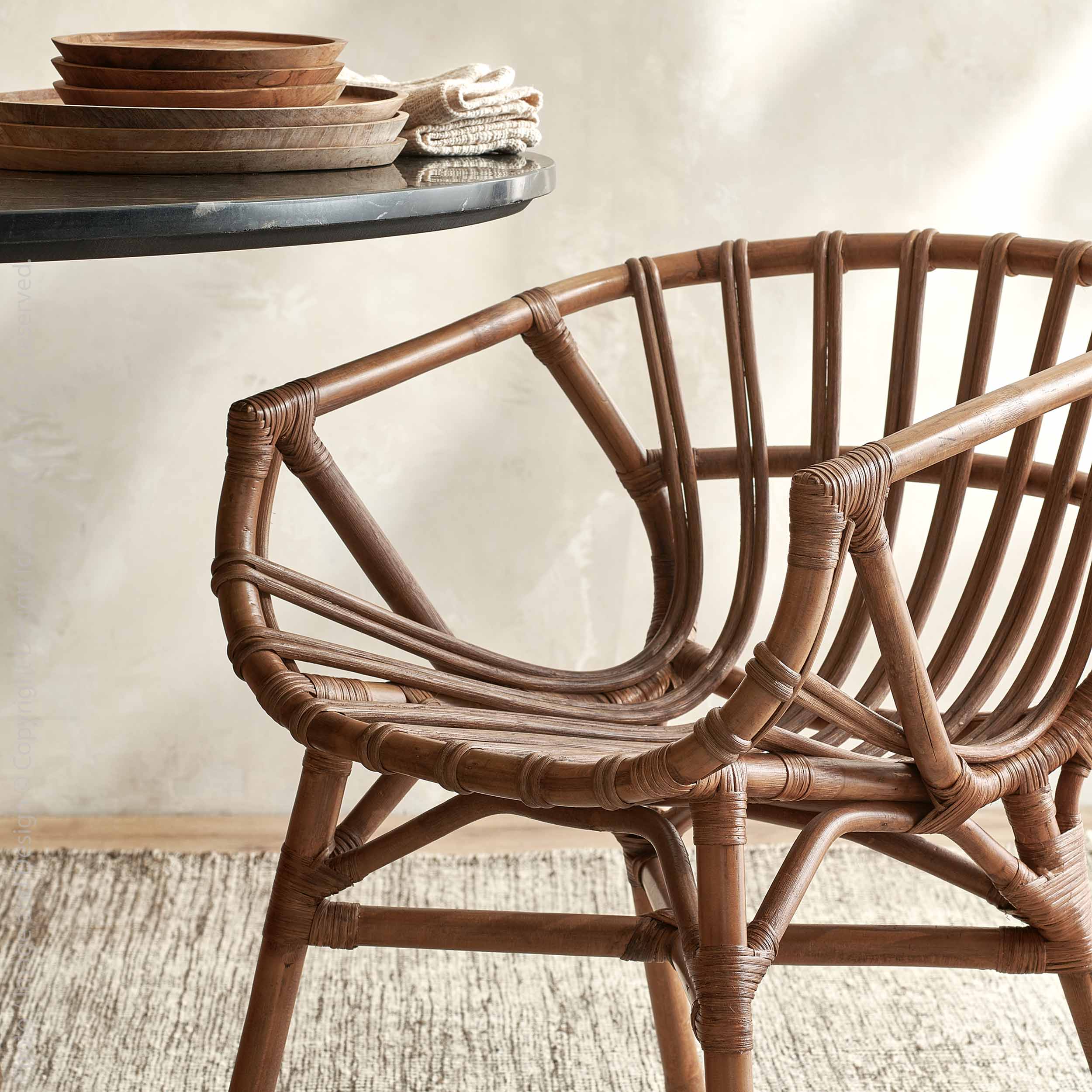 Siena Leather Chair Cushion- texxture Brown
