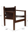 Buchanan™ leather and mango wood lounge chair