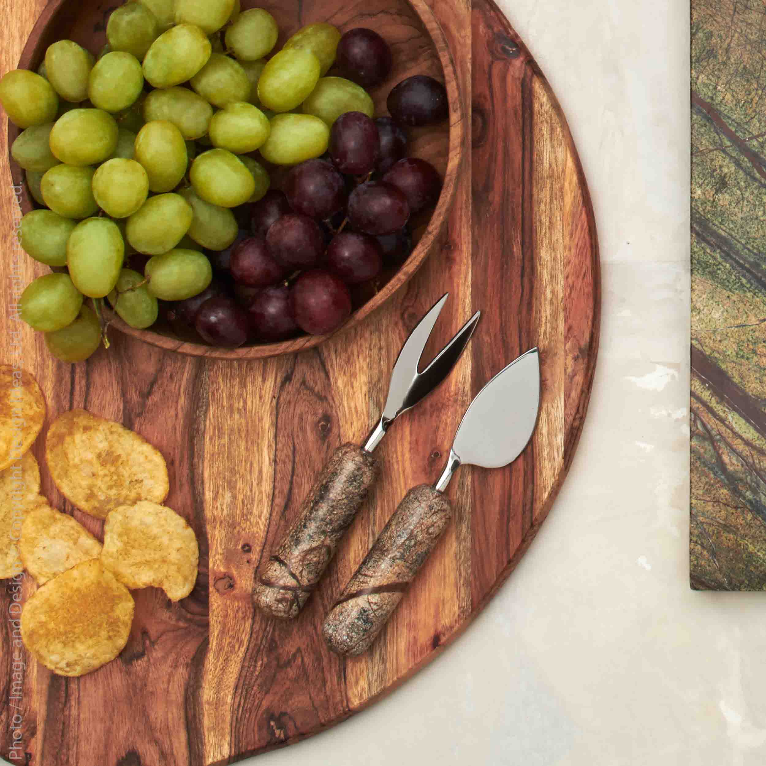 Piedmont™ marble cheese knives (set of 2)