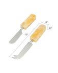 Ember™ hand-cut quartz cheese knives (set of 2)