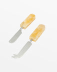 Ember™ hand-cut quartz cheese knives (set of 2)