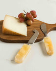 Ember™ hand-cut quartz cheese knives (set of 2)