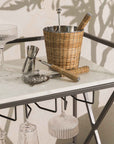 Montauk™ Handcrafted Stainless Steel/Rattan Barware (set of 5)