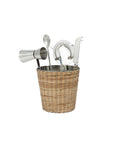 Montauk™ Handcrafted Stainless Steel/Rattan Barware (set of 5)