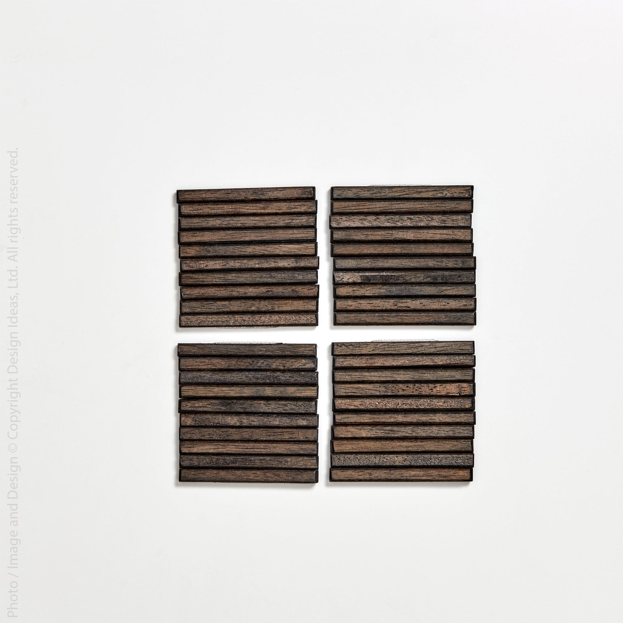 Burwell™ handcut wood coasters (set of 4)