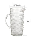 Morse™ recycled mouth blown glass pitcher and margarita glasses (set of 5)