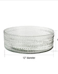 Morse™ recycled mouth blown glass salad serving bowl