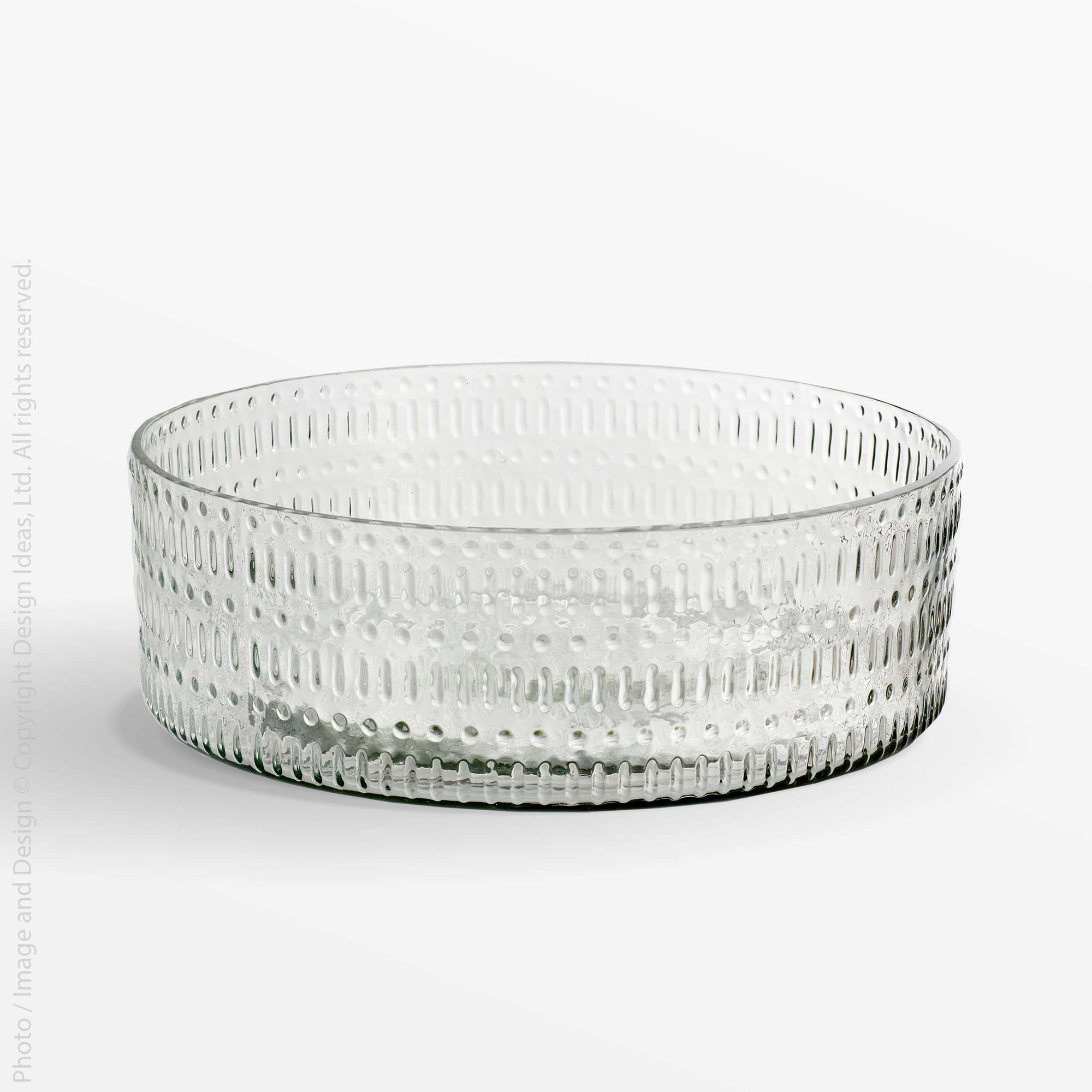 Morse™ recycled mouth blown glass salad serving bowl