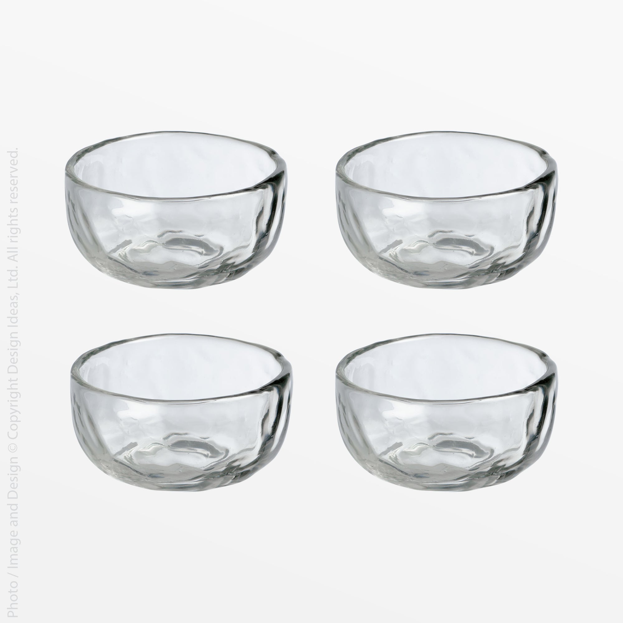 Wabisabi™ Small Hand Kneaded Glass Sauce Bowl (set of 4)