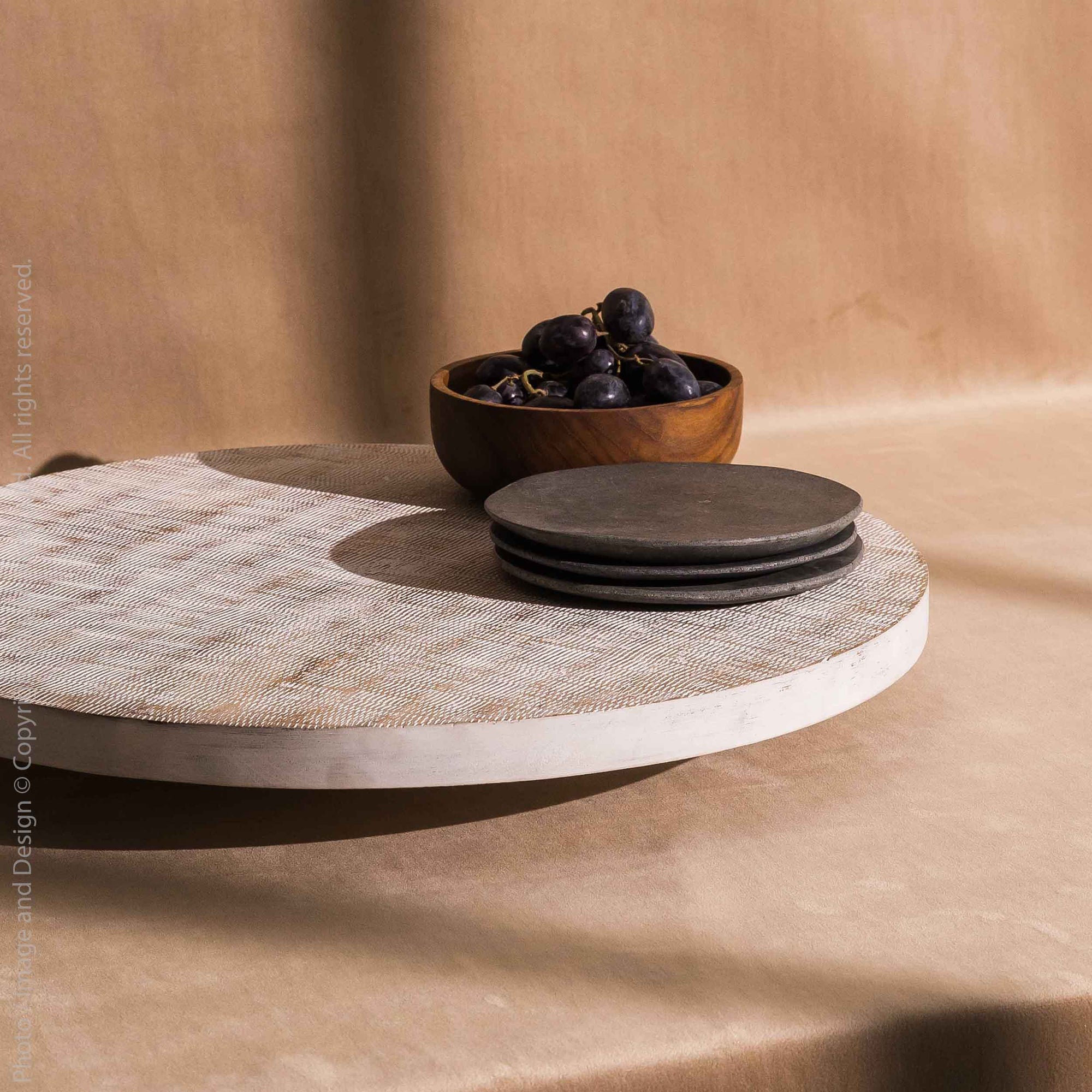 Stoneshard™ Carved Riverstone Plate (6 dia x 0.5 in.)