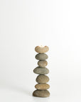 PebbleStack™ riverstone candleholder (4.3 dia x 11.8 in.)