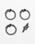 Brummel™ hand-forged iron napkin rings (set of 4)