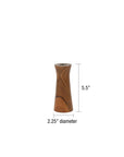 Holbeck™ teak wood taper tower (5.5 in)