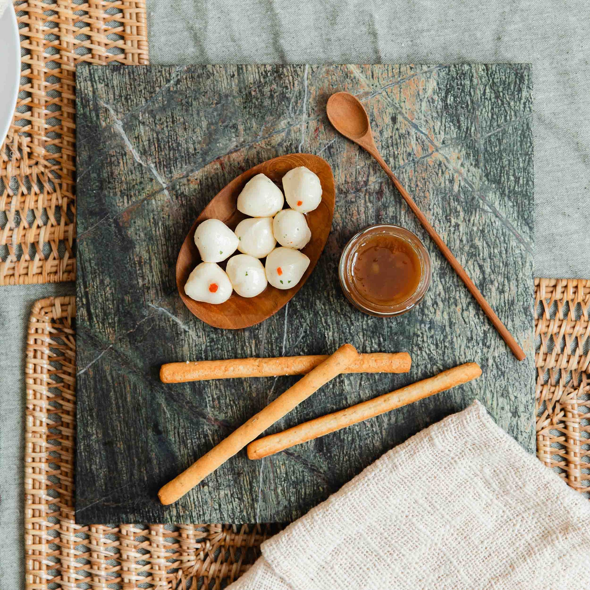 Chiku™ Teak Teardrop Bowl