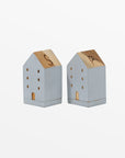 Brooklyn™ teak wood salt and pepper shakers (set of 2)