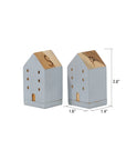 Brooklyn™ teak wood salt and pepper shakers (set of 2)