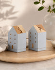 Brooklyn™ teak wood salt and pepper shakers (set of 2)
