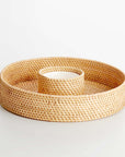 Lombok™ woven rattan chip and dip basket