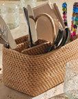 Lombok™ woven rattan caddy
