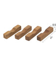 Chiku™ teak wood chopstick rest (set of 4)