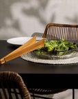 Chiku™ teak wood flat tongs
